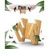 CRID® - Supporto da parete in bambù sostenibile con kit di montaggio, per appendere qualsiasi tavola come skateboard, wakeboard, longboard, snowboard, dimensioni 19,7 x 15,5 x 14,0 cm (600 g)