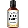 Body Attack Flav Drops®, Vanille, Aromatropfen für Lebensmittel, zuckerfreie Flavour Drops ohne Kalorien, vegan & Qualität Made in Germany (50ml)
