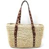 Encarni Zapatería Borsa Paglia da spalla da donna | Borsa da spiaggia con stile - Misure 36 x 23 x 8 cm - Roma (Roma Natural)