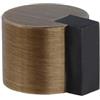 EVI Herrajes | Fermaporta da pavimento adesivo |Ø24 x 20 mm | Ottone finitura pelle invecchiata | per interni ed esterni| protezione della porta | 04019324LCU