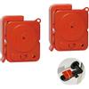 Mengshen 2 Pack Allarme maniglia della porta, piccola dimensione 120 dB forte porta finestra aperta sensore di allarme sirena protezione antifurto per casa appartamento viaggi (rosso)