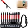 KXVXXV Inserti per Avvitatore Professionali 65 mm Punte Avvitatore Magnetiche 1/4 Gambo Esagonale 10 Inserti Torx Fosforo Nero S2 Inserti Avvitatore