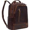 STILORD 'Aiden' Zaino in Pelle Vintage Unisex Zaino Moderno per Donna e Uomo Daypack per Laptop da 13,3 pollici Lavoro Collegio Officio Vera Pelle, Colore:porto - cognac