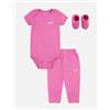 Nike Nhn 3Pk Pointelle Set Body+Leggings+Calze Rosa Baby Bimba