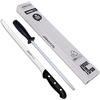 Arcos Serie Maitre - Set coltelli per prosciutto Chaira, 2 Pz, Set coltelli per prosciutto 275 mm + Affilatore tipo sedia 230 mm, Porta prosciutto professionale (imballaggio ecologico)