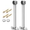 QUARKZMAN 2pz Staffa Asta Tenda a Soffitto, Adatta per Tubo 25mm/0,98 Lunghezza 200mm/7,87 Ganci Asta Tenda in Acciaio Inossidabile per Pareti Armadio Tubo Tenda, Argento