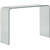 TUONI Glamour Consolle, in Vetro Trasparente, 110 x 35 x 75 cm