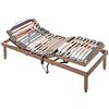 EVERGREENWEB MATERASSI & BEDS Evergreenweb - Rete Elettrica Singola 80x195 Ortopedica con Alzata Motorizzata Base Letto a Doghe in Legno Rinforzata, Piedi Smontabili, Pieghevole 4 Zone Regolatori di Rigidità, Detraibile Offerta !