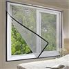 DFHXALH 40x140cm Zanzariera per Finestre a Doppia Anta, Senza forature, Rimovibile senza tracce, Lavabile e riutilizzabile