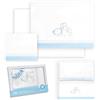 Interbaby - Set lenzuola minicla 50 x 80 cotone 100% | lenzuola per lettino | Include lenzuolo inferiore, piano di lavoro e federa per cuscino | ideale primavera, estate | pasacinto orso elefante