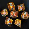 Elifel DnD Dadi Set Dadi D&D 7 Pezzi Occhio del Drago Mobili Bulbo Oculare Resina Gioco Particolari con Bordi Affilati Poliedrici Dadi per Dungeon Draghi Pathfinder RPG DND MTG con Confezione Regalo
