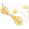 Topiky Auricolare Sportivo Cablato, Auricolare Sportivo Stereo Universale da 3,5 Mm con Microfono per Telefoni Cellulari, Tablet e Computer (Giallo)