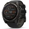 Garmin fenix 8 - 47 mm, Solar, Sapphire Sapphire, Titanio, Carbon Gray DLC con cinturino in silicone Black/pebble grey (010-02906-11)