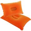 SUTAFOR Set di 2 Cuscini Gonfiabili da Campeggio Cuscinetti di Supporto per Cervicale Cuscino per Viaggio, Spiaggia, Escursioni 42x29 cm, Arancione