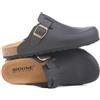 Bioline-Saty Bioline 1900 Ingrassato Nero Ciabatta Pelle Nero