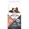 OPTI LIFE 12,5 kg Opti Life Skin Care Cibo Secco Crocchette Croccantini Alimento per Cani Adulti Medium e Maxi per Pelle e Pelo con Salmone e Riso Senza Glutine