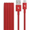 Beats da USB-A a USB-C Cavo in tessuto intrecciato, ricarica rapida, resistente e antigroviglio, caricatore compatibile per dispositivi Apple e Android (1,5 m) - Rosso rapido