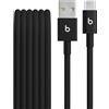 Beats da USB-A a USB-C Cavo in tessuto intrecciato, ricarica rapida, resistente e antigroviglio, caricatore compatibile per dispositivi Apple e Android (1,5 m) - Nero nucleare