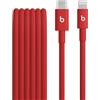 Beats in tessuto intrecciato da USB-C a Lightning Cavo, ricarica rapida, resistente e antigroviglio, caricatore compatibile per dispositivi Apple con porte Lightning (1,5 m) - Rosso rapido