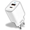V-TAC Caricatore Rapido 20W USB-C per Iphone e Samsung - Ultra Veloce per Smartphone e Dispositivi - 2 Porte Type C e USB A per Iphone 13/14 / 15/16 PRO/MAX e Galaxy S24 / S25 / S26