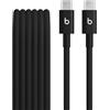 Beats da USB-C a USB-C Cavo in tessuto intrecciato, ricarica rapida, resistente e antigroviglio, caricatore compatibile per dispositivi Apple e Android (1,5 m) - Nero nucleare