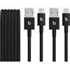 Beats da USB-A a USB-C Confezione da due cavi in tessuto intrecciato, ricarica rapida, resistente e antigroviglio, caricatore compatibile per dispositivi Apple e Android (1,5 m) - Nero nucleare