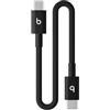 Beats corto da USB-C a USB-C Cavo in tessuto intrecciato, ricarica rapida, resistente e antigroviglio, caricatore compatibile per dispositivi Apple e Android (20 cm) - Nero nucleare