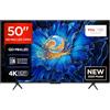 TCL 50C61KS TV LED QD-Mini da 50, 4K UHD, Smart Google TV con Dolby Atmos, Game Master