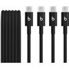 Beats da USB-C a USB-C Confezione da due cavi in tessuto intrecciato, ricarica rapida, resistente e antigroviglio, caricatore compatibile per dispositivi Apple e Android (1,5 m) - Nero nucleare