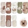 outfit spring Calzini Antiscivolo Bambino Bambina Calze Antiscivolo in Cotone Motivi Animali Neonata Bambini Calzini Invernali Compleanno Regalo 1-3 Anni Spesse D 5 Paia