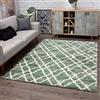 carpet city Tappeto Shaggy a pelo lungo - Moderno stile Skandi 80 x 300 cm verde crema - Tappeto soggiorno
