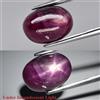 Thaigesstore Cabochon ovale 5,12 ct 11 x 8 mm rosso viola 6 raggi stella rubino (riempimen...