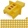 hb-digital 50 tappi antipolvere RJ45 per presa LAN, protezione contro polvere, sporco, tappi ciechi per pannello patch switch router presa di rete copertura per connessione Ethernet - giallo