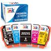 starink Rifabbricato 202XL Multipack Cartucce d'inchiostro Compatibile per Epson 202XL per Epson Expression Premium XP-6000 XP-6005 XP-6001 XP-6100 XP-6105,Nero Foto Nero Ciano Magenta Giallo