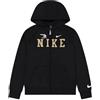 Nike 3Brand Coll Fz Hd Felpa Garzata Zip Capp Nera Junior Bimbo