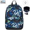 ZAINO SEVEN THE DOUBLE PRO XXL CON EARPHONES WIRELESS COLOR MARK BLUE GREEN