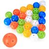 Xiaomoyu 28 Pezzi Palline da Golf per Pratica, Palline da Golf Vuote per Flusso Aria, Palline da in Plastica da 40 mm per Pratica Altalena Campo Pratica Casa di Aperto Adulti