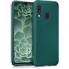 kwmobile Custodia Compatibile con Samsung Galaxy A40 Cover - Back Case Morbida - Protezione in Silicone TPU Effetto Metallizzato verde metallizzato