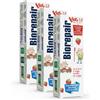 Biorepair, Dentifricio Kids 0-6 anni, Dentifricio per Bambini Senza Fluoro Gusto Frutta, Anticarie, per Gengive Sane, 3 Pezzi