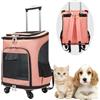 WMLBK Zaino per cani con trolley, per gatti, fino a 10 kg, leggero, trasportino per cuccioli, animali domestici (arancione)