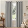 Joydeco Tende oscuranti grigio chiaro, lunghe 240 cm, per soggiorno, 100% oscuranti, per camera da letto, in tela, con occhielli (106 x 241 cm, grigio chiaro)