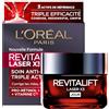 L'Oréal Paris - Cura profonda viso anti-invecchiamento - Crema da giorno anti-età Tripla azione - Acido Ialuronico, Pro-Retinolo e Vitamina C - Tutti i tipi di pelle - Revitalift Laser X3-50 ml