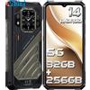 Does not apply Kingkong X Rugged Smartphone 5G Android 14 (2024), 32GB+256GB/1TB Telefono Indis