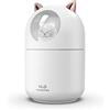 feilai 300ML Mini Umidificatore Ultrasonico, Funzione di Luce Notturna, Muto, Adatto Per Soggiorno, Camera da Letto, Ufficio, Auto, Pianta, Regalo Creativo Per i Bambini, Gli Amici e Gli Amanti (bianco)
