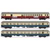 RIVAROSSI HR4349 DB, set di 3 carrozze, treno notturno