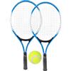 Tomotato Racchetta da Tennis per Bambini, Racchetta da Tennis in Ferrolega per Principianti Racchetta da Allenamento con Pallina e Custodia per Bambini Sport di Allenamento all'Aperto(Blu)