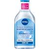 NIVEA MicellAIR 5in1 Acqua Micellare Rinfrescante 400 ml, Struccante viso e occhi con complesso micellare senza risciacquo, Detergente viso, occhi e labbra per pelli normali