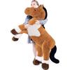 MorisMos cavallo gigante XXL da 120 cm, marrone grande pony cavallo di peluche, regalo di compleanno Natale per bambini