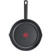 Tefal - Padella da 24 cm antiaderente in titanio, con beccucci versatori, tecnologia termo-signal, forma profonda, adatta per piano cottura a gas, vetroceramica ed elettrici, facile da pulire
