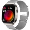 SMARTY2.0 SMARTY 2.0 Orologio digitale da uomo automatico con cinturino in metallo SW090F, argento, Moderno